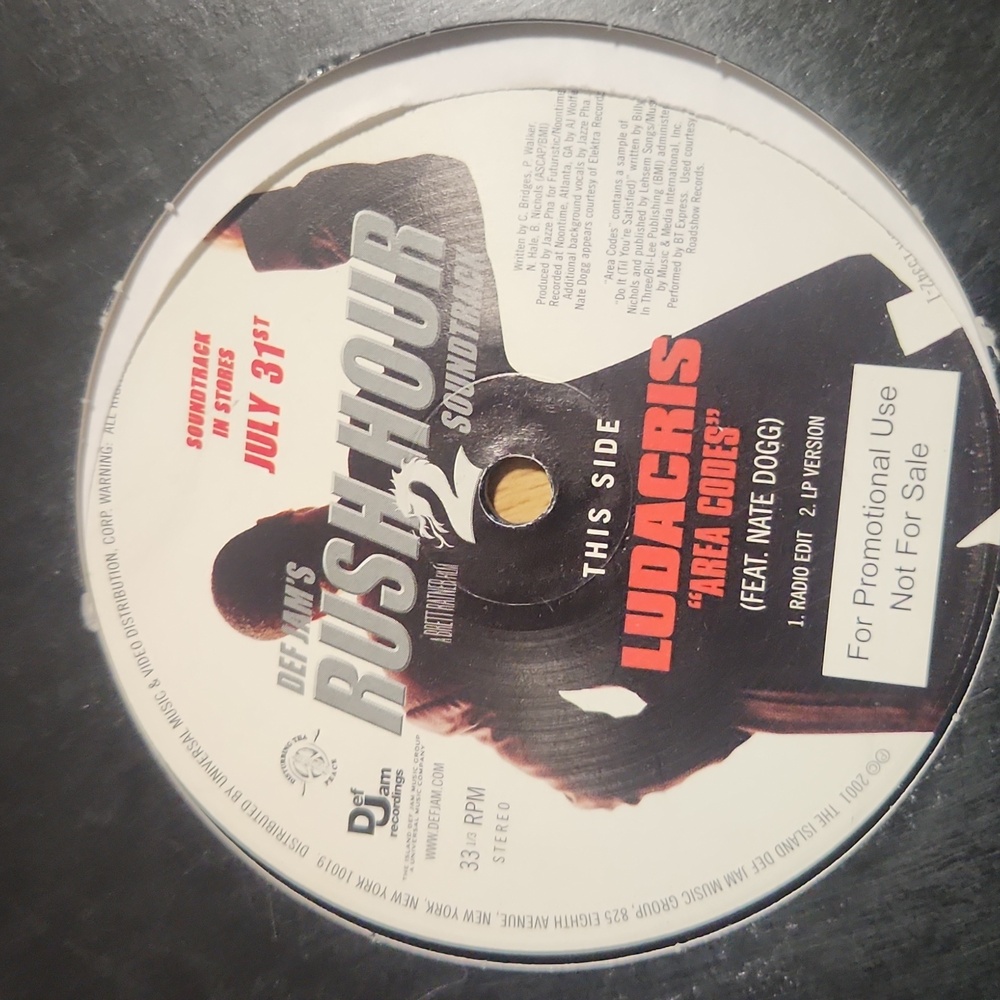 Rush Hour 2 Ludacris Vinyl Promotional Single Record